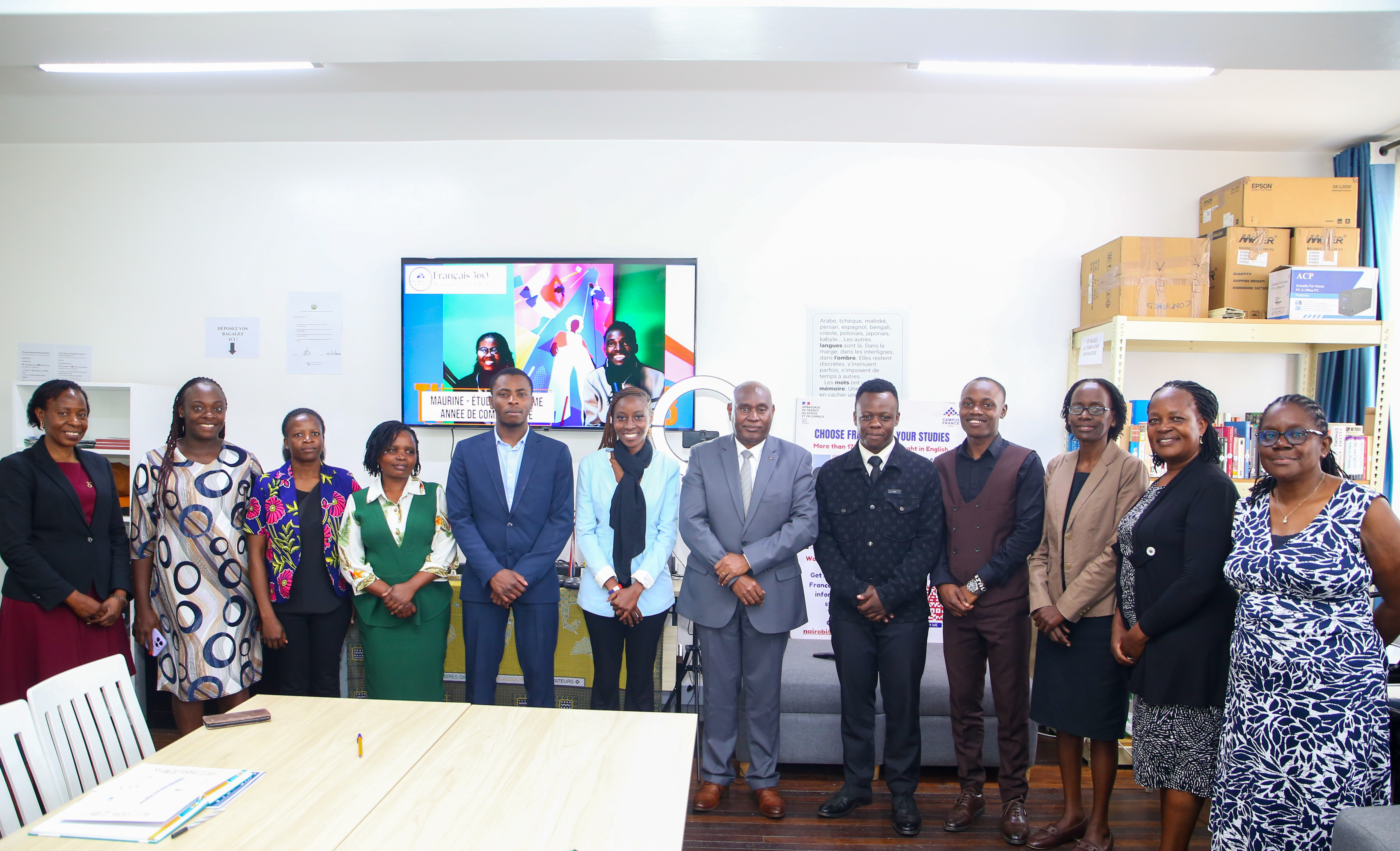 Students traveling to France together with their Lecturers and VC, Prof. Benedict Mutua